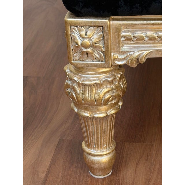 Black Late 20th Century Hollywood Regency Velvet Tub Chair For Sale - Image 8 of 12