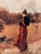 Victorian Beautiful Unique Vintage Framed Painting "Solitude" For Sale - Image 3 of 4
