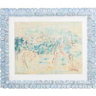 Sirio Pellegrini, Landscape Composition, 1971, Pastel on Paper, Framed For Sale