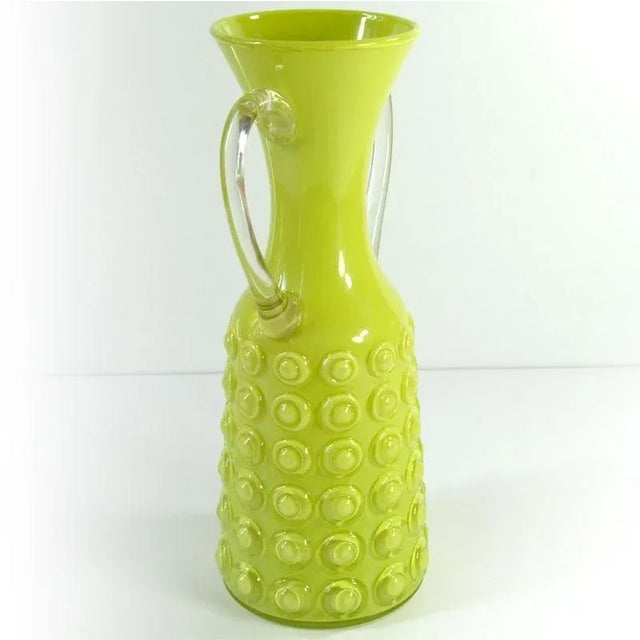 Large Vintage Italian Glass Vase, 1960s For Sale - Image 4 of 11