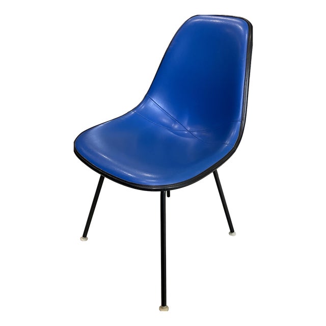 DSX Chair in Blue Fiberglass by Charles and Ray Eames for Herman Miller, 1950s For Sale