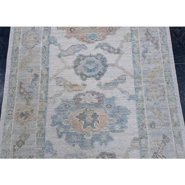 Turkish Oushak Runner Rug 2'9" x 8'1" For Sale In Houston - Image 6 of 8