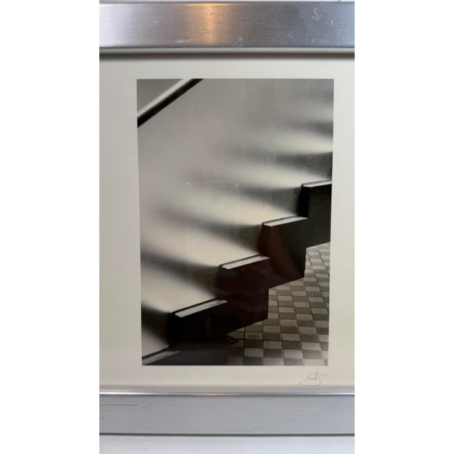 2020s Jim Laser Signed Framed Photo Print A812 Stairs, Axis Building, Roppongi, Tokyo 12” For Sale - Image 5 of 7