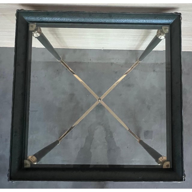 Mid Century Modern Coffee Table in Green Iron with Bronze and Brass Details For Sale - Image 18 of 18