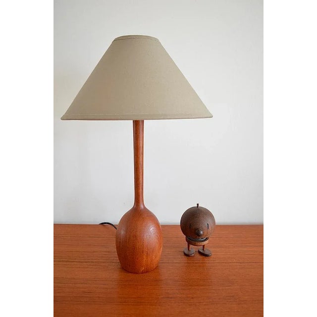 1960s Teak Wooden Table Lamp from Luxus, 1960 For Sale - Image 5 of 8