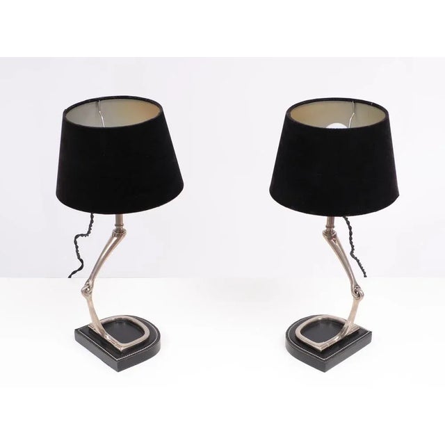 Stirrup Table Lamps from Eichholtz, 1980s, Set of 2 For Sale - Image 10 of 10