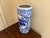 Chinoiserie Vintage Chinoiserie Blue and White Porcelain Umbrella Stand For Sale - Image 3 of 13
