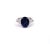 Blue 6.51 Ct Gia Certified Sapphire and Diamond Ring, Size 4.5 For Sale - Image 8 of 9