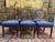 Blue English Rosewood Chairs, Set of 6 For Sale - Image 8 of 8