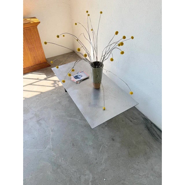 Handcrafted Metal Coffee Table, 1970s For Sale - Image 16 of 18