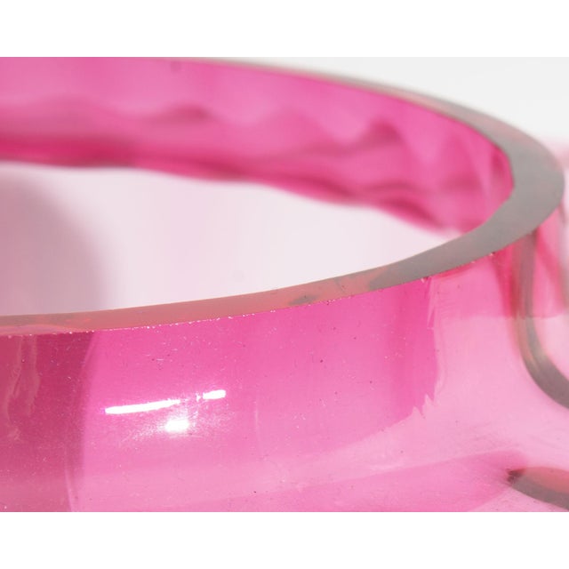 Pink Pilgrim Glass Cranberry Oversized Vase For Sale - Image 8 of 8