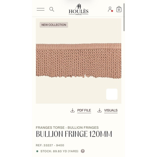 French Houles Bullion Fringe For Sale - Image 3 of 3