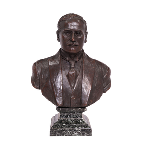 French Artist, Bust of Man, 1920s, Bronze