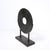 Mid-Century Modernist Bi-Disc Sculpture in Black Sandstone by Holly Hunt For Sale - Image 12 of 13