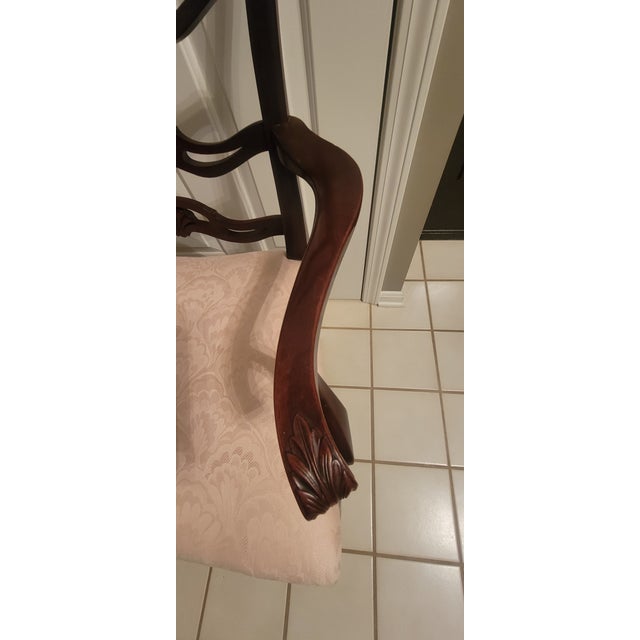 1930's-1940's Chippendale Style Ladder Back Armchairs- A Pair For Sale In Cleveland - Image 6 of 18