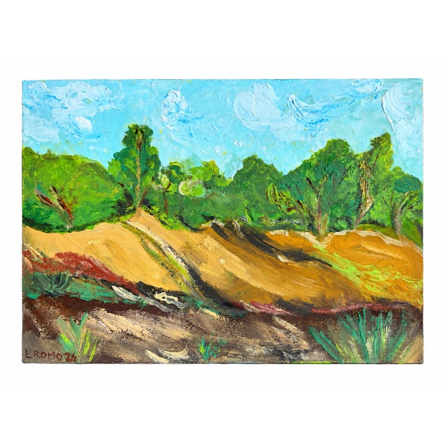2020s 2026 Original Landscape Painting in Acrylic and Oil by L. Romo — 9 × 12 Inches For Sale - Image 5 of 5