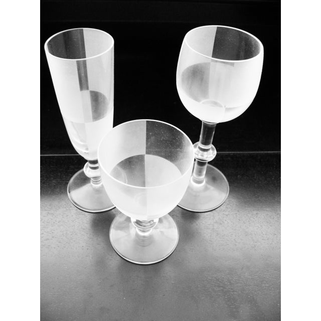 Art Deco 1980s Art Deco Hermes Paris Crystal Glasses - Set of 18 For Sale - Image 3 of 16