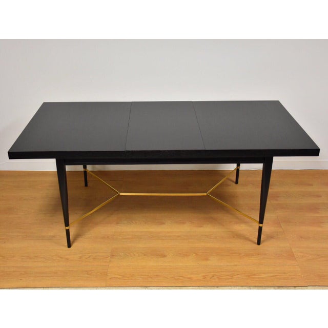 Black and Brass Dining Table by Paul McCobb Chairish