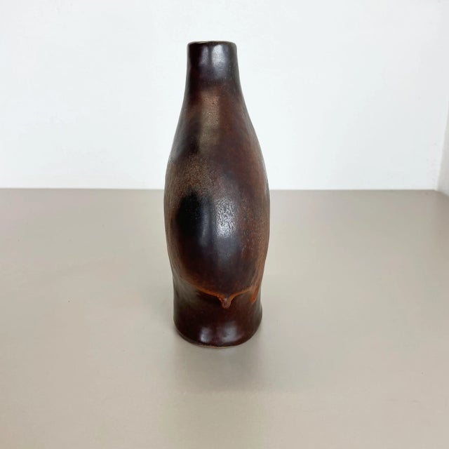German Fat Lava Ceramic Pottery Vase by Gerda Heukoth for Carstens Tönnieshof, 1970s For Sale - Image 6 of 18