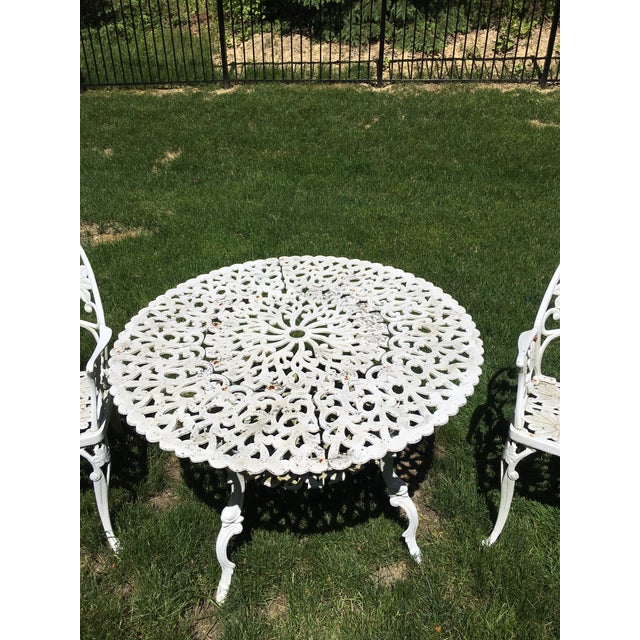 1950 S Floral Ornate Patio Furniture Set Of 3 Chairish