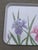 1980s Italian Botanical Iris Serving Tray | Vintage Floral Tea Cocktail Tray | Made in Italy For Sale - Image 4 of 9