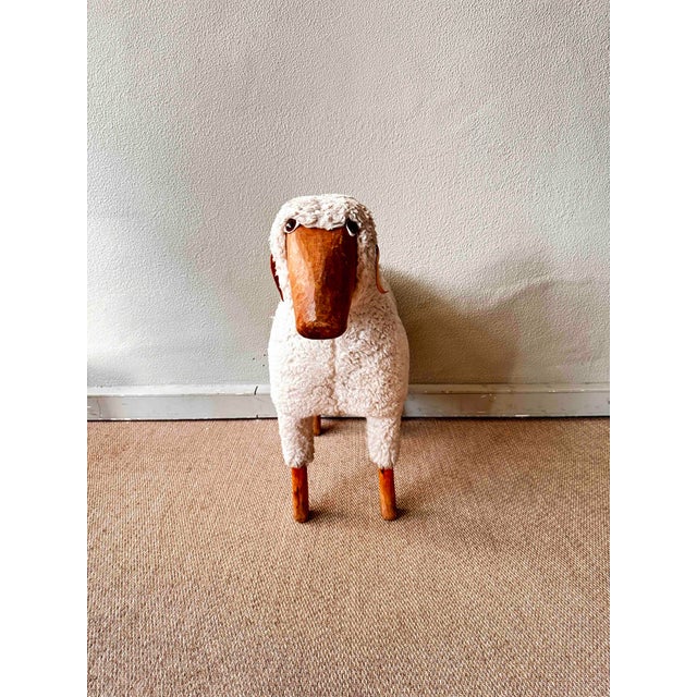 Wood German Sheep Stool by Hans-Krafft for Meier, 1970s For Sale - Image 7 of 18