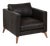 Miles Chair, Black Leather For Sale