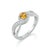 Not Yet Made - Made To Order 925 Sterling Silver Citrine Infinity Style Ring • Delicate Twist Band Ring for Women Us 7 For Sale - Image 5 of 6