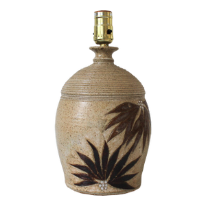 Vintage Signed Studio Art Pottery Table Lamp