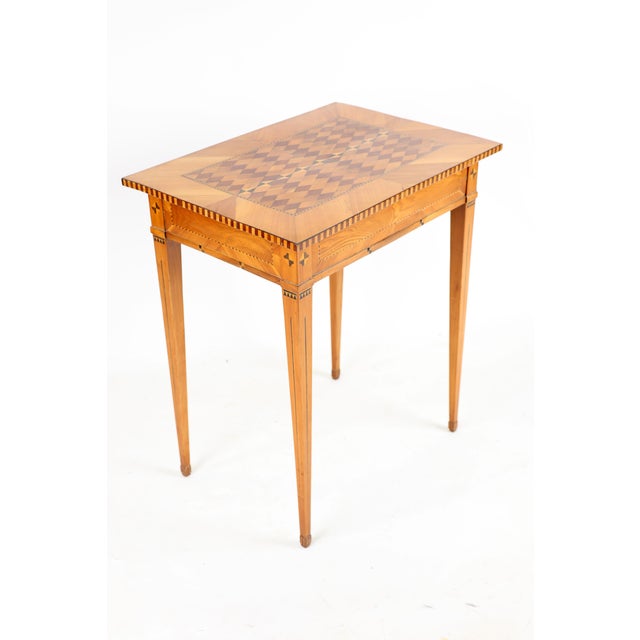 Brown 19th Century Louis XVI Side Table in Cherry Wood, 1850 For Sale - Image 8 of 11