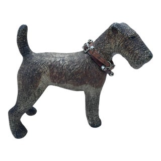 Antique C1910 Kleistone Rubber Scottie Terrier Dog Doorstop 14” Rare Original For Sale