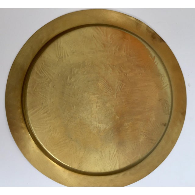 Middle Eastern Egyptian Arabic Polished Brass Tray and Coffee Pots Set