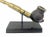 An early 20th century gracefully crafted African pipe from the Dinka tribe on a custom iron and wood stand. The Dinka are...