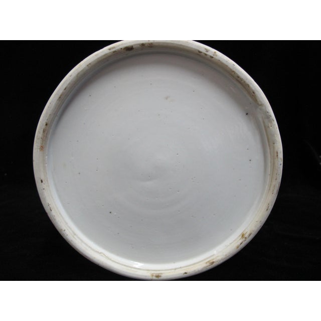 Antique Chinese Blue & White Calligraphy Epitaph Porcelain Metal Handle Teapot For Sale - Image 10 of 12