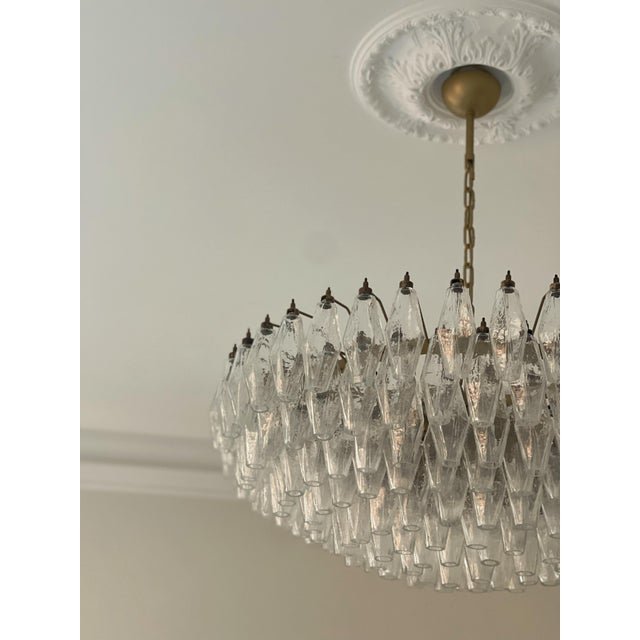Large Murano Chandelier in the style of Carlo Scarpa For Sale - Image 8 of 10