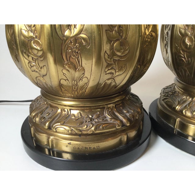 Metal 1910s French Gagneau Lamps - A Pair For Sale - Image 7 of 11