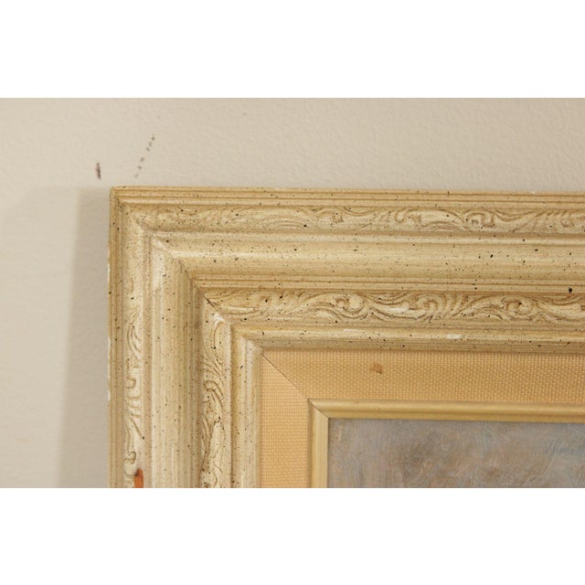 Cream Rino Viana Framed Oil Painting Seated Ballerina Figure Study For Sale - Image 8 of 18