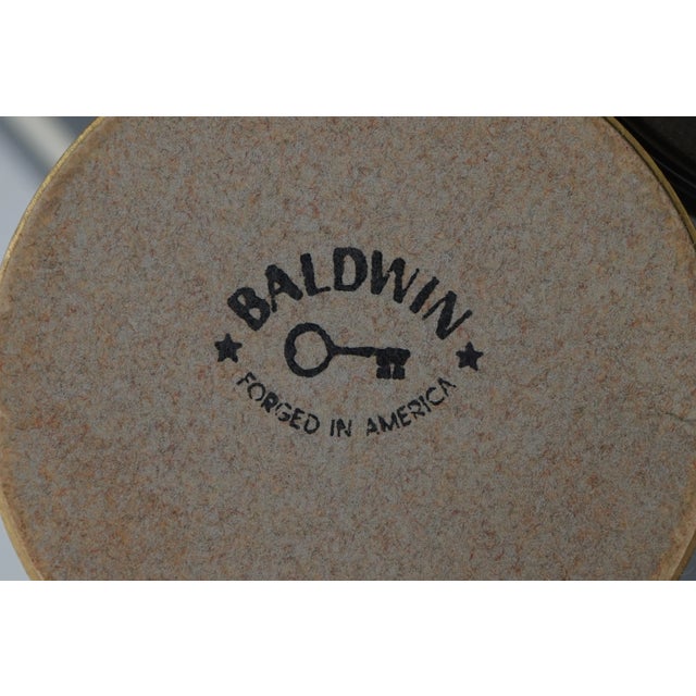 Pair Baldwin Colonial Williamsburg Style Brass Candlesticks For Sale In Philadelphia - Image 6 of 6