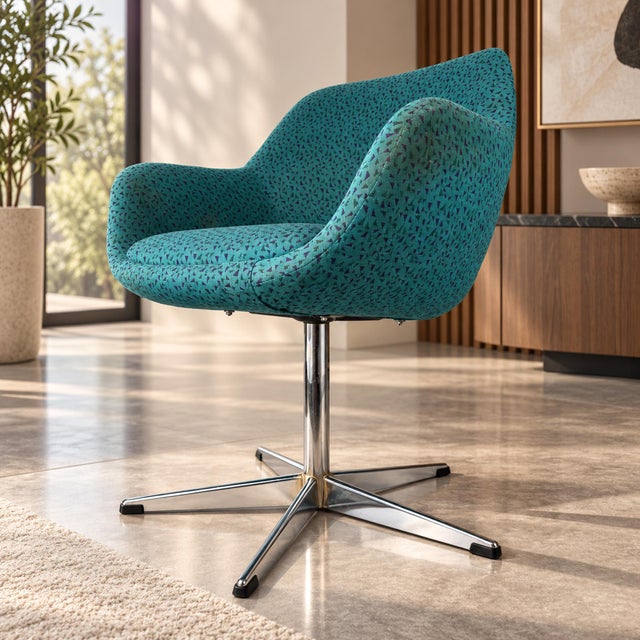 Mid-Century Modern Stol Kamnik Swivel Chair, Yugoslavia, 1970s For Sale - Image 4 of 18