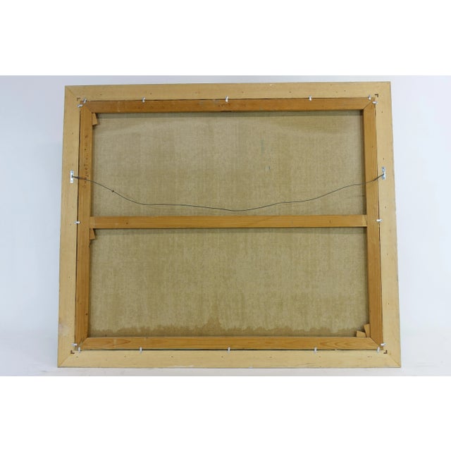 Modern Late 20th Century Modern Art Oil on Canvas, Framed For Sale - Image 3 of 4