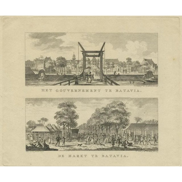 Batavia Market Scenes & Government House, 1780, Print For Sale - Image 3 of 10