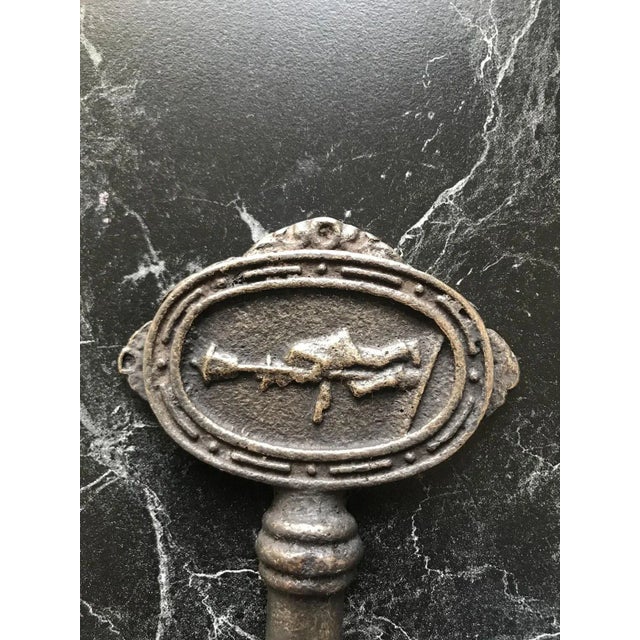 Metal Antique Brass Door Key For Sale - Image 7 of 10