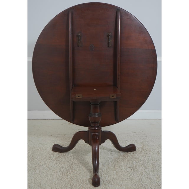 Kittinger Colonial Williamsburg Cw-41 Leather Top Tilt Games Table For Sale - Image 15 of 18