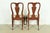 Baker Furniture Style Queen Anne Solid Cherry Wood Side Chairs or Dining Chairs, Pair For Sale - Image 11 of 13