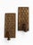 Vintage Brutalist Hand-Carved Oak Wall Sconces with Brass and Wrought Iron, 1970s, Set of 2 For Sale - Image 10 of 10