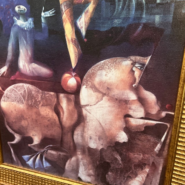 20th Century Surrealistic Figurative Image by Spanish Artist Josep Baques Signed Framed For Sale In Washington DC - Image 6 of 10