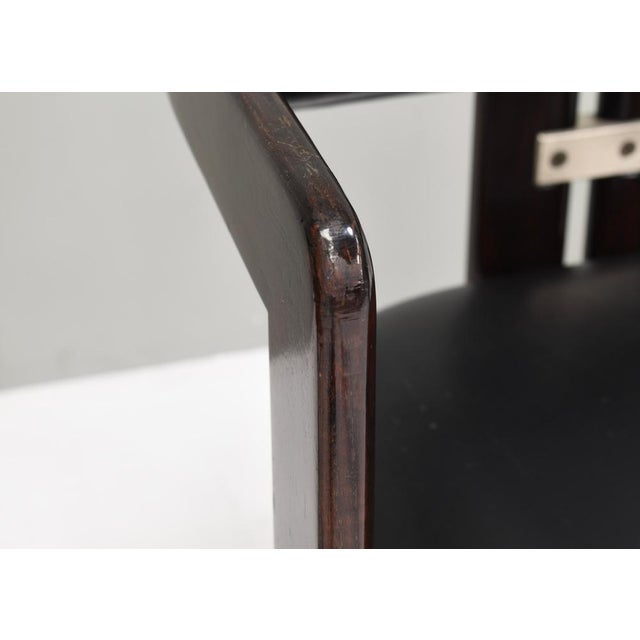 Pamplona Chairs in Black Leather by Augusto Savini, Italy, 1965, Set of 3 For Sale - Image 13 of 18
