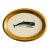 Original Handpainted Whale Painting in a Vintage Italian Oval Frame For Sale