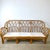 Vintage Palm Beach Style Rattan Sofa With Architectural Lattice Back For Sale - Image 16 of 18