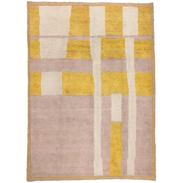 2010s Color Block Moroccan Rug, 08'11 X 11'10 For Sale - Image 10 of 10